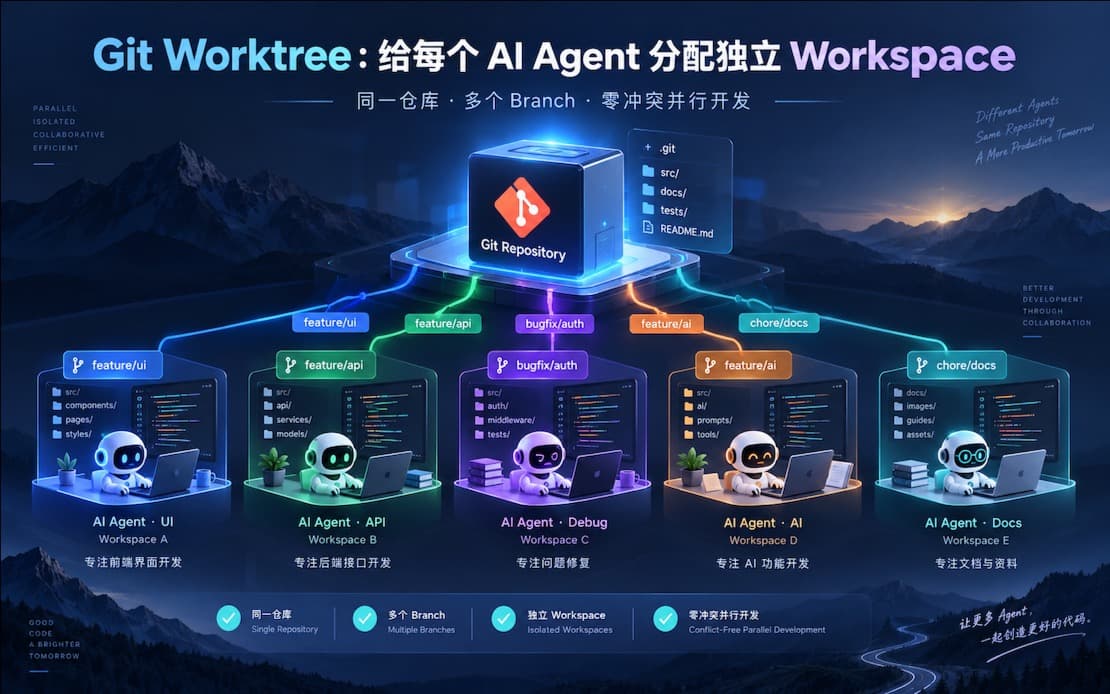 Git Worktree: The Lowest-Cost Solution for Multiple AI Agents to Develop the Same Project in Parallel